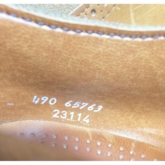 Quoddy Men’s 9 Tan Suede Saddle Shoes USA Made Handsewn Leather Sole Vintage - Picture 8 of 16